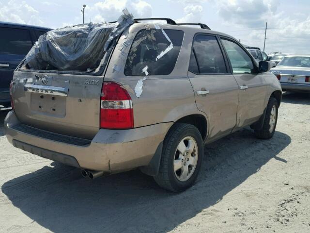 2HNYD18243H554025 - 2003 ACURA MDX GOLD photo 4