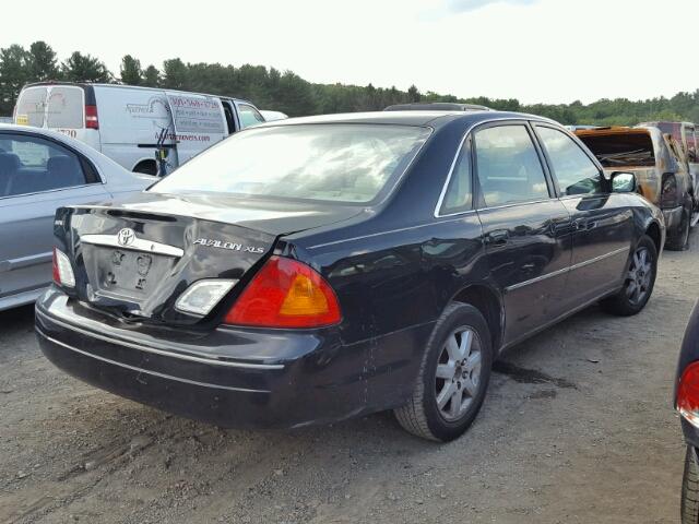 4T1BF28B51U192496 - 2001 TOYOTA AVALON XL BLACK photo 4