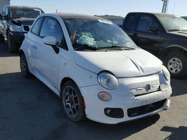 3C3CFFBR1CT125823 - 2012 FIAT 500 SPORT WHITE photo 1