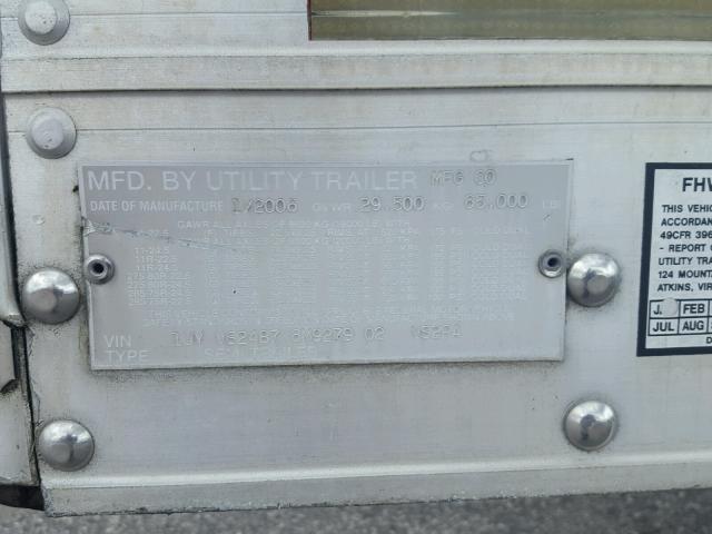 1UYVS24876M927902 - 2006 UTILITY TRAILER WHITE photo 10
