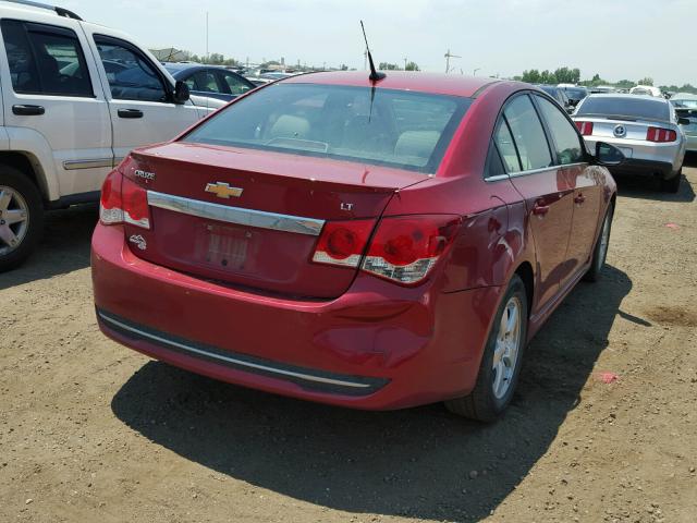 1G1PF5SC8C7269482 - 2012 CHEVROLET CRUZE LT MAROON photo 4