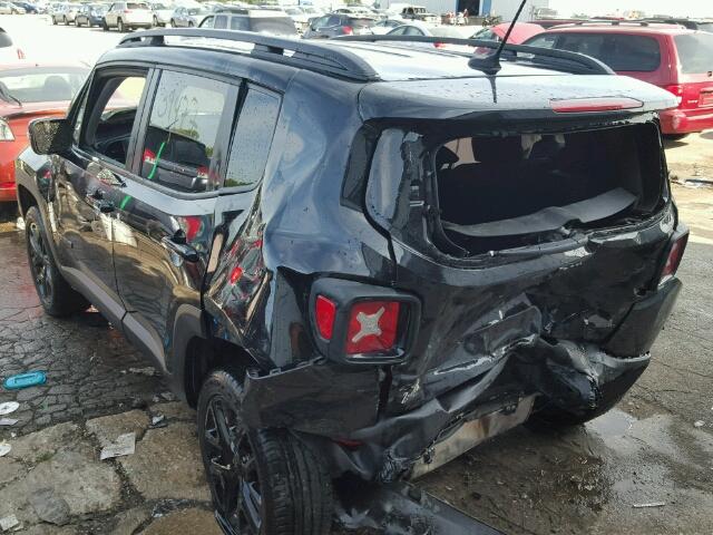 ZACCJBBT9GPD76567 - 2016 JEEP RENEGADE BLACK photo 3