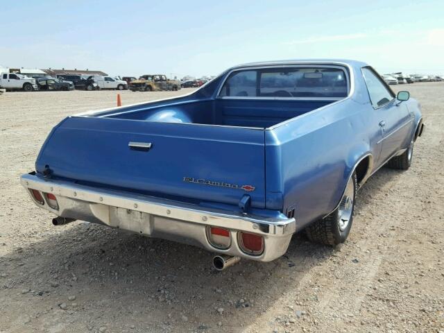 1D80H4R412815 - 1974 CHEVROLET EL CAMINO BLUE photo 4