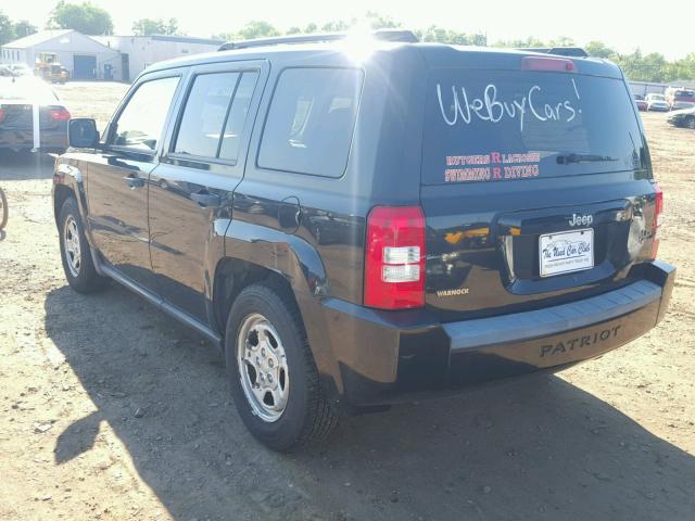 1J8FT28W98D796704 - 2008 JEEP PATRIOT SP BLACK photo 3