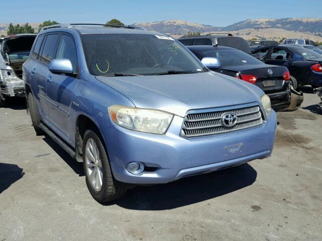 JTEEW44A482017393 - 2008 TOYOTA HIGHLANDER BLUE photo 1