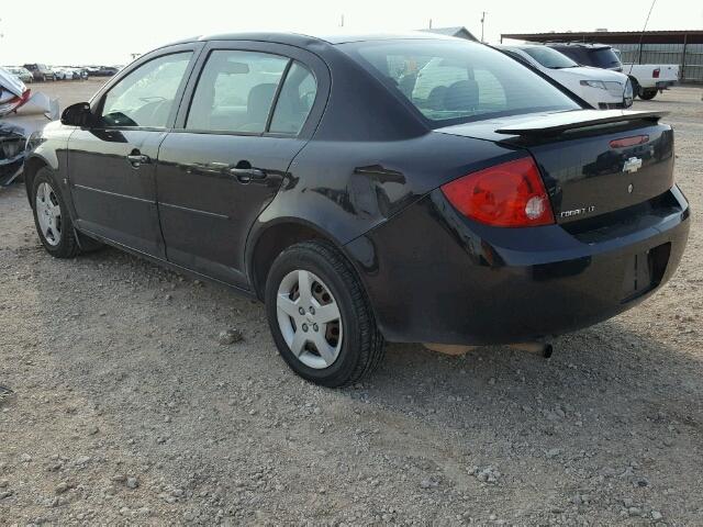 1G1AL55F277345790 - 2007 CHEVROLET COBALT LT BLACK photo 3