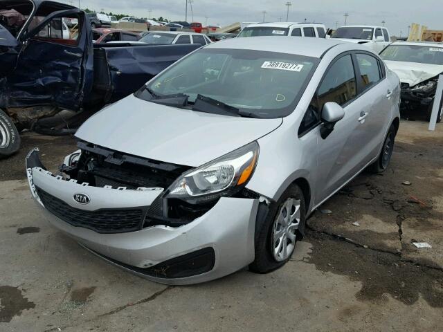 KNADM4A3XF6425458 - 2015 KIA RIO LX SILVER photo 2