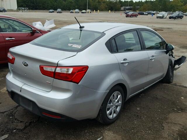 KNADM4A3XF6425458 - 2015 KIA RIO LX Արծաթագույն լուսանկար 4