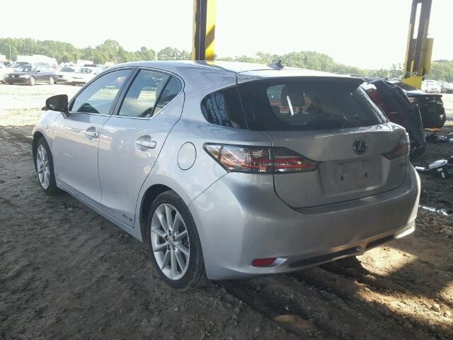 JTHKD5BH7B2032155 - 2011 LEXUS CT 200 SILVER photo 3