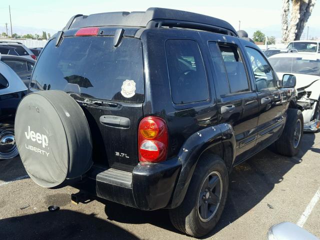 1J8GL38K73W668613 - 2003 JEEP LIBERTY RE BLACK photo 4