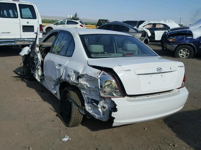 KMHDN46D96U216303 - 2006 HYUNDAI ELANTRA GL WHITE photo 3