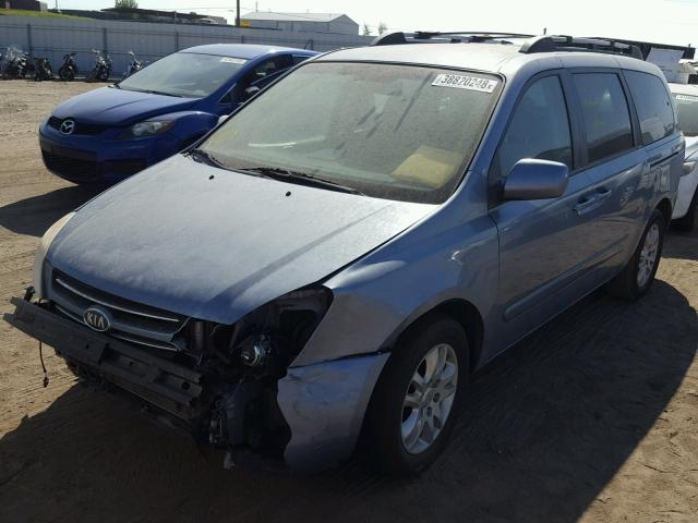 KNDMB233166031406 - 2006 KIA SEDONA EX BLUE photo 2