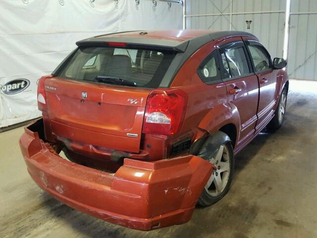 1B3HE78K57D105091 - 2007 DODGE CALIBER R/ ORANGE photo 4