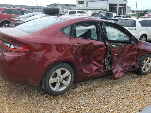 1C3CDFBB4FD300343 - 2015 DODGE DART SXT MAROON photo 9