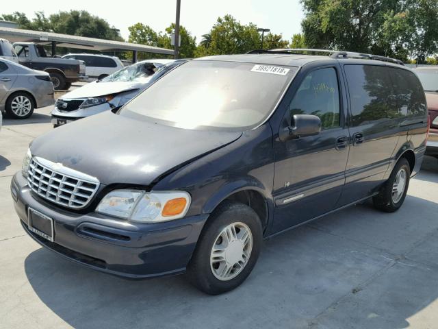 1GNDX13E5YD250517 - 2000 CHEVROLET VENTURE LU BLUE photo 2