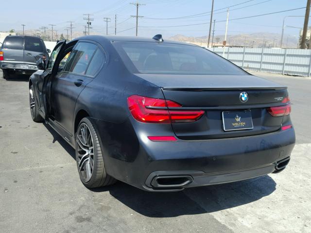 WBA7F0C30HGM22286 - 2017 BMW 750 I BLACK photo 3