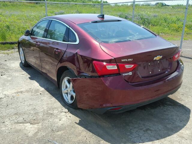1G1ZB5ST9GF209601 - 2016 CHEVROLET MALIBU LS წითელი ფოტო 3