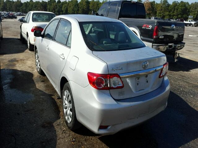 5YFBU4EE7DP132998 - 2013 TOYOTA COROLLA BA SILVER photo 3