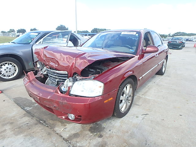 KNAGD128255431863 - 2005 KIA OPTIMA LX BURGUNDY photo 2