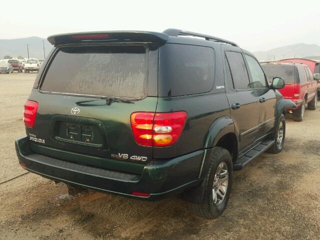 5TDBT48A93S204933 - 2003 TOYOTA SEQUOIA GREEN photo 4