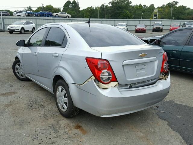 1G1JA5SH3E4125391 - 2014 CHEVROLET SONIC LS 银色 照片 3