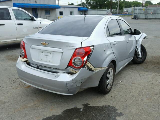 1G1JA5SH3E4125391 - 2014 CHEVROLET SONIC LS SILVER photo 4