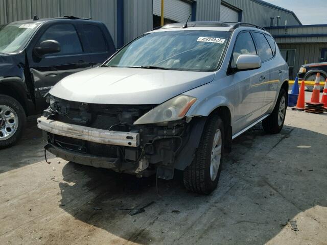 JN8AZ08W96W539021 - 2006 NISSAN MURANO SL SILVER photo 2