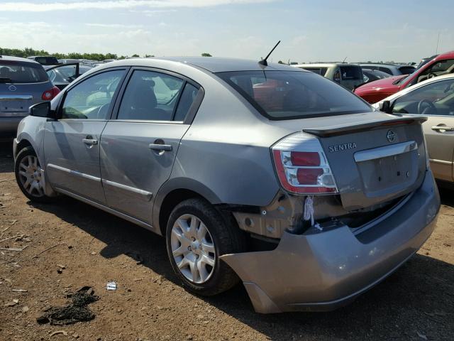 3N1AB6AP2CL678417 - 2012 NISSAN SENTRA 2.0 GRAY photo 3