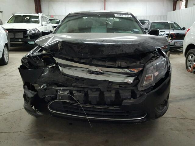 3FAHP0RAXCR381717 - 2012 FORD FUSION SE BLACK photo 9