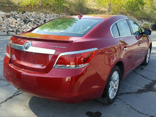 1G4GD5ER3CF374462 - 2012 BUICK LACROSSE P RED photo 4