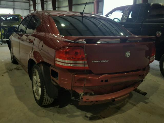 1B3LC56K88N163991 - 2008 DODGE AVENGER SX RED photo 3