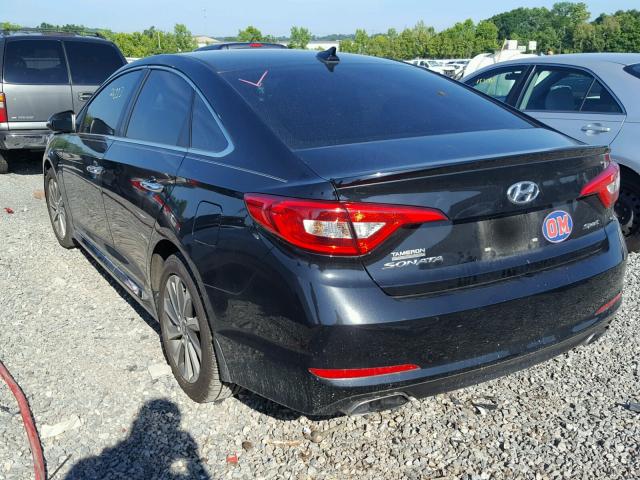 5NPE34AF7HH486165 - 2017 HYUNDAI SONATA SPO BLACK photo 3