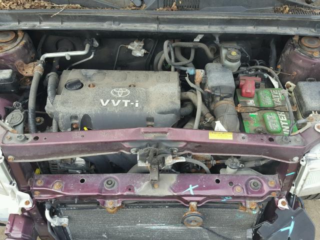 JTLKT324554026308 - 2005 TOYOTA SCION XB Tünd qırmızı foto 7