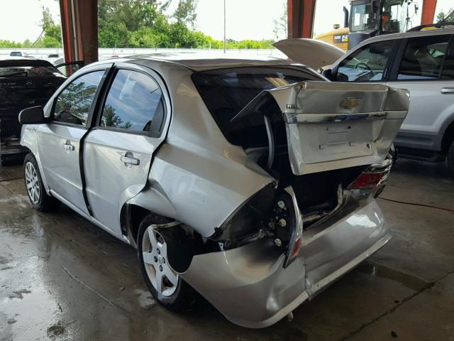 KL1TD56E89B346890 - 2009 CHEVROLET AVEO LS GRAY photo 3