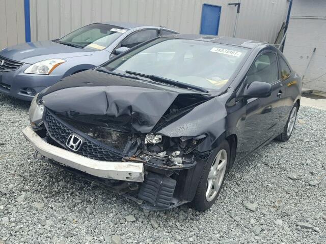 2HGFG12699H532774 - 2009 HONDA CIVIC LX BLACK photo 2