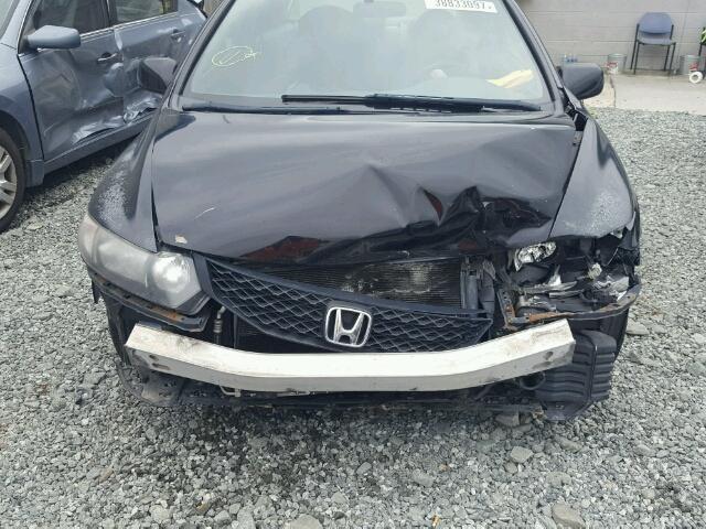 2HGFG12699H532774 - 2009 HONDA CIVIC LX BLACK photo 9