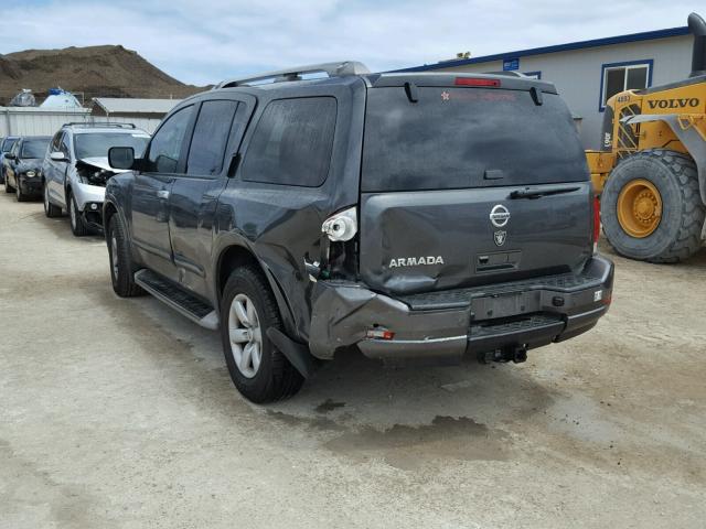 5N1AA0ND6CN607536 - 2012 NISSAN ARMADA SV GRAY photo 3