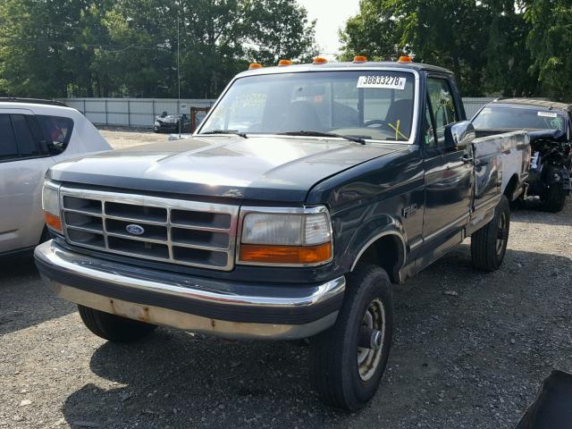 2FTHF26H5SCA69773 - 1995 FORD F250 GREEN photo 2