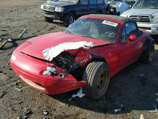 JM1NA3511L0122246 - 1990 MAZDA MX-5 MIATA RED photo 2