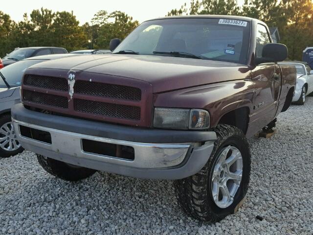 1B7HF16Y01S254348 - 2001 DODGE RAM 1500 MAROON photo 2