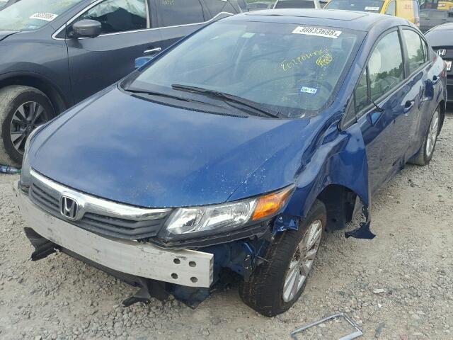 2HGFB2F96CH505239 - 2012 HONDA CIVIC EXL 蓝色 照片 2