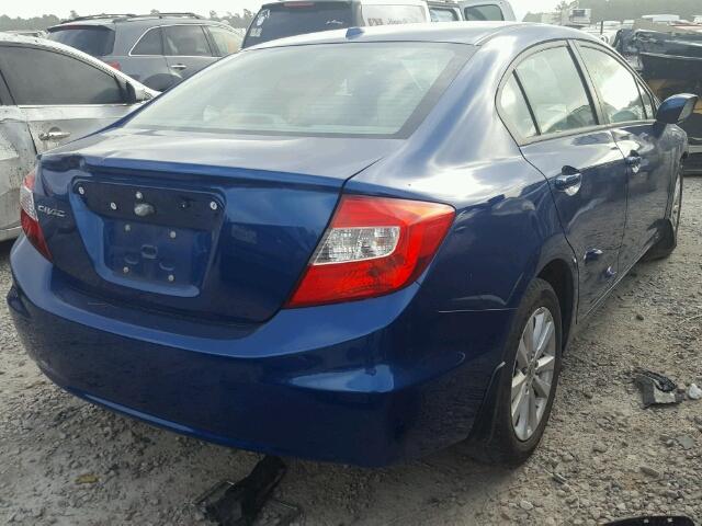 2HGFB2F96CH505239 - 2012 HONDA CIVIC EXL 蓝色 照片 4