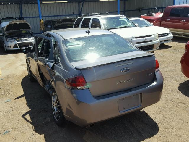 1FAHP3GN1AW270893 - 2010 FORD FOCUS SES GRAY photo 3