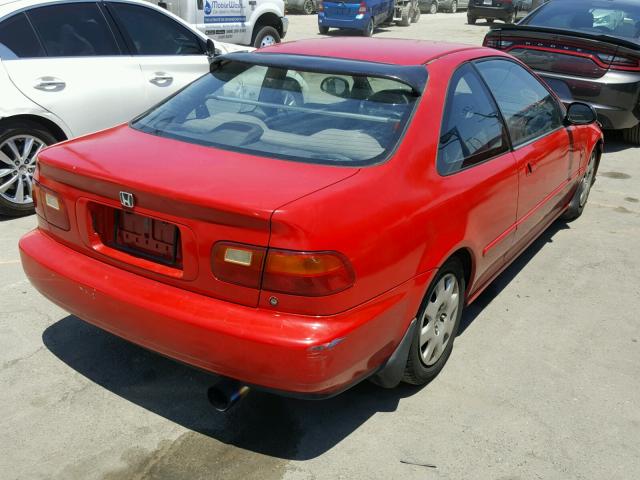 2HGEJ2129SH541272 - 1995 HONDA CIVIC DX RED photo 4