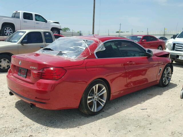 WBA3T3C57FP738811 - 2015 BMW 435 I RED photo 4