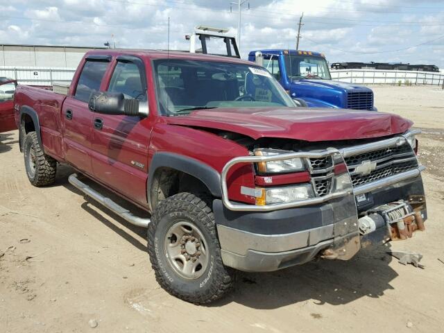 1GCHK33U75F800196 - 2005 CHEVROLET SILVERADO MAROON photo 1