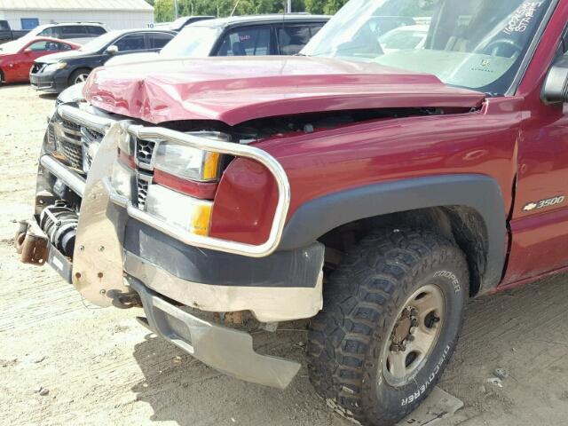 1GCHK33U75F800196 - 2005 CHEVROLET SILVERADO MAROON photo 9