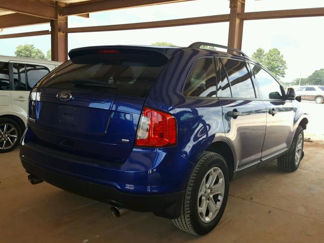 2FMDK4GC8DBC32431 - 2013 FORD EDGE SE BLUE photo 4