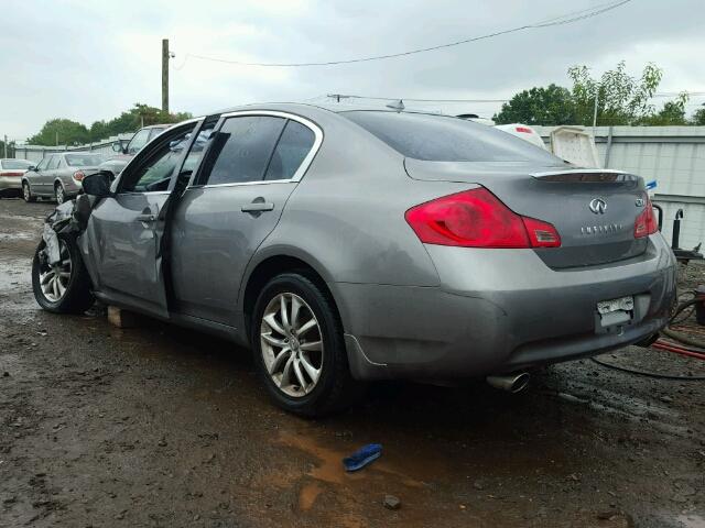 JNKCV61FX9M051143 - 2009 INFINITI G37 GRAY photo 3