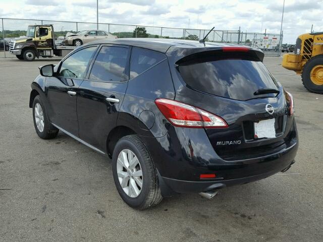 JN8AZ1MU8EW406887 - 2014 NISSAN MURANO S BLACK photo 3